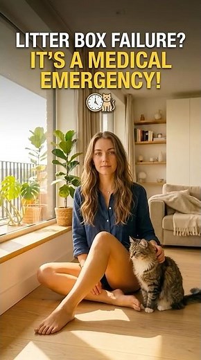 Cat Avoiding the Litter Box? It Could Be a Medical Emergency 🚨 #cathealth #catcare #cattips