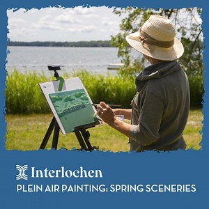 1.3K views · 205 reactions | Immerse yourself in oil or acrylic painting. With gorgeous lake views surrounded by the beautifully rich colors of spring in bloom, you will have the perfect backdrop for developing your painting skills. | Interlochen Center for the Arts | Facebook