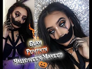 EASY Glam Jack-O-lantern Halloween Makeup Tutorial | Creepy Pumpkin