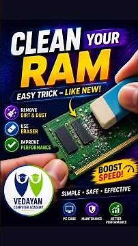 RAM cleaning + basic computer care 🔥Simple maintenance trick😎 #computer #pcmaintenance