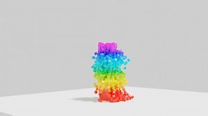 【Blender】Python脚本对成群方块进行刚体物理模拟