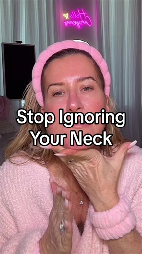 When my neck started aging I almost lost my effing mind. My face was still hanging in there… but my neck was absolutely telling on me. So I went full skincare research nerd mode and found a routine that actually works. And no, I’m not gatekeeping. If I find something good, I’m sharing it. Consistency is everything with this routine. Also… I stay stocked because this stuff sells out fast.” End caption with: Save this for your neck routine later. #ski#skincareroutinemelaxin #nec#neckcaret#antiagin