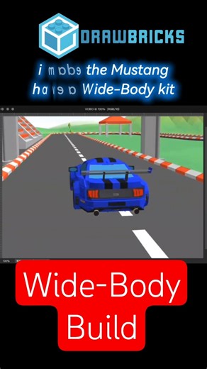 Draw Bricks | Ford Mustang Wide-Body kit #drawbricks #automobile