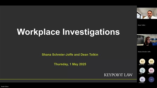 Workplace Webinars | Workplace Investigations (May 2025)