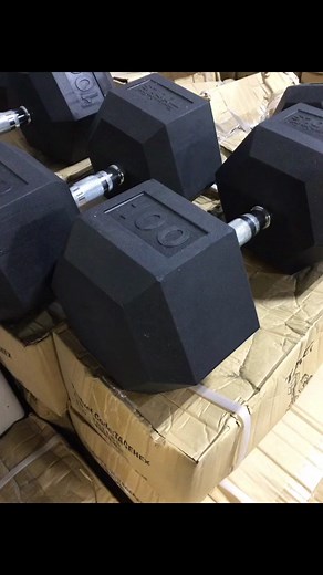 1K views | Brand New Rubber Hex Dumbbells $1.25 Per Pound | ABC Fitness Products | Facebook