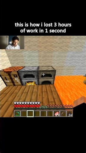 Lost 3 hours of grinding in 1 second 🥀 #minecraft