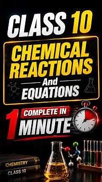Class 10 science chapter 1 in 1 minute 🔥| chemical reactions and equations | #shorts