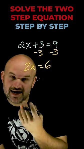 Solve the two step equation step by step