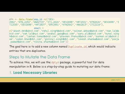 How to Mutate a Data Frame in R to Identify Duplicates