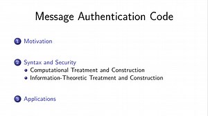 Lec 9 - 消息认证码 (Message Authentication Code)