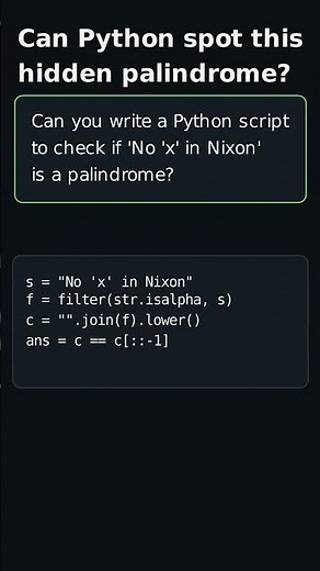 Python Palindrome Checker 🐍 | Coding Challenge