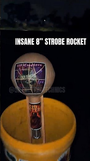 ABSOLUTELY INSANE 8” STROBE ROCKET! #fireworks #pyro #silentpyro #viral (Via: @619cuetero) IG