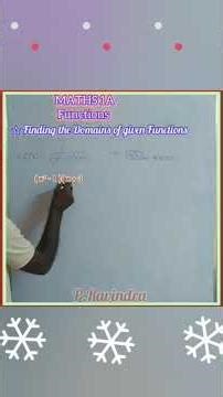 MATHS 1A, how to find domain f a function