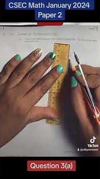 CSEC Math Paper 2 worked solutions series - January 2024 - Question 3(a)