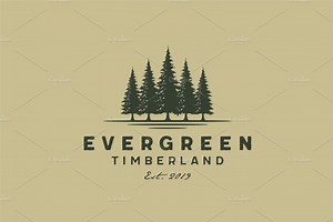 Evergreen Pines Spruce Cedar Logo, a Branding & Logo Template by Enola99d