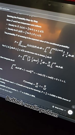 Buffon's Needle Problem 🪡 Interesting