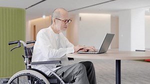 Elderly Person Wheelchair Operating Computer Stock Footage Video (100% Royalty-free) 3679052609 | Shutterstock