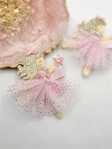 Princess Fairy Hair Clips for Girls, Sparkly Pink Boutique Hair Accessories, Toddler Hair Clips - Etsy