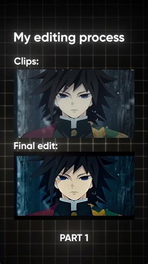 My Editing process part 1 #aftereffects #editing #demonslayer #kimetsunoyaiba #anime #tanjiro #giyu