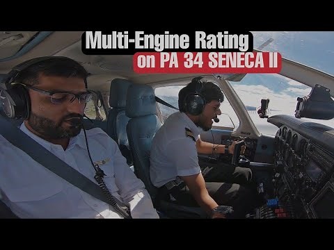 Flying PA 34 Seneca II for the first time | Multi Engine Rating | Intro Flight | Fly With Sky