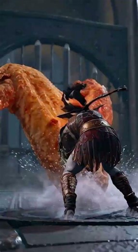 Epic Chicken Battle in God of War Ragnarok! 🍗🪓 #gaming #godofwarragnarok #chicken #youtubeshorts