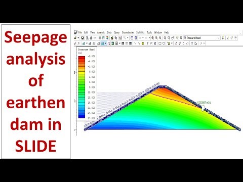 Seepage analysis of Earthen Dam || Embankment Dam Seepage || Slide Software for seepage calculation|