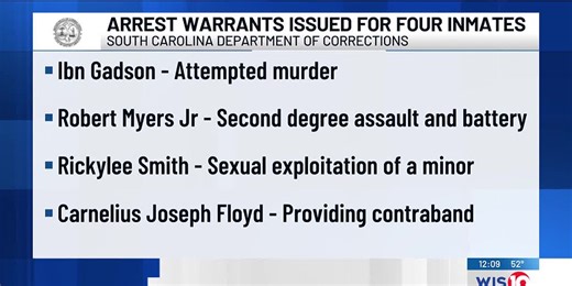 SCDC releases warrants on 4 inmates in separate cases