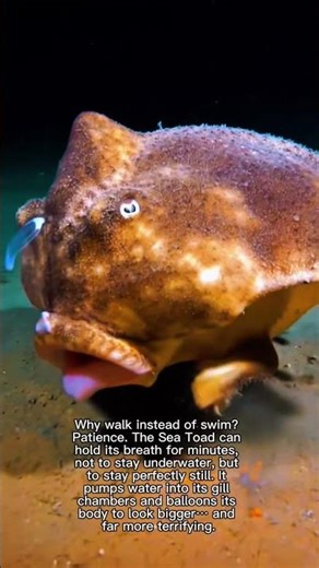 The Terrifying Sea Toad Walking in the Deep. #deepseamystery #seacreatures #shorts