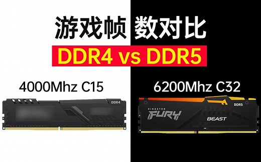 DDR5 VS DDR4 性能之争 超频后游戏帧数对比