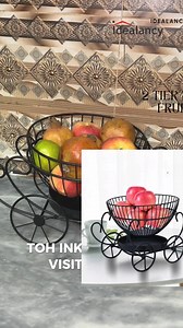 4.9K views · 18 reactions | 2 Tier Decorative Fruit Basket Display your fresh fruits in style with this elegant 2-tier fruit basket. Perfect for adding a decorative touch to your kitchen or dining table! #HomeDecor #KitchenEssentials #FruitBasket #ElegantLiving #gadgets #product #problemsolving | Idealancy | Facebook