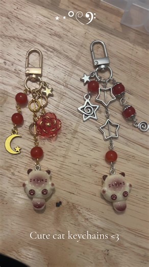 Cat keychains set