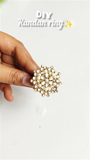 DIY Kundan Ring 💍✨ | Make a Stunning Ring at Home in Minutes! #shorts
