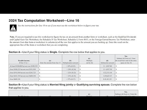 How to calculate your tax bill using the tax computation worksheet