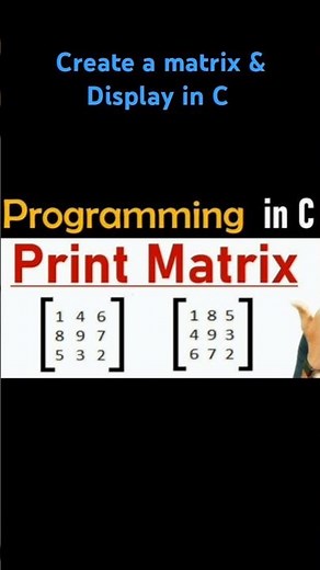 create a matrix and display in the C programming language 🤔🧐🤨