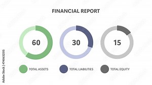 3 Pie charts animation. percent circle chart infographic. Colorful infographic on a white background Stock Video