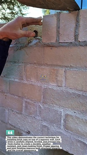Perfect Brick Capping Technique | Professional Masonry Finish