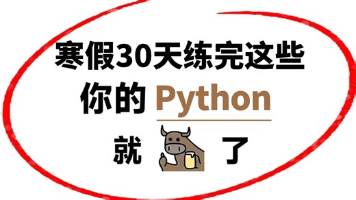 寒假如何快速学会Python编程技术？30天练完这些你的Python就很牛了！！（Python学习路线和学习指南）