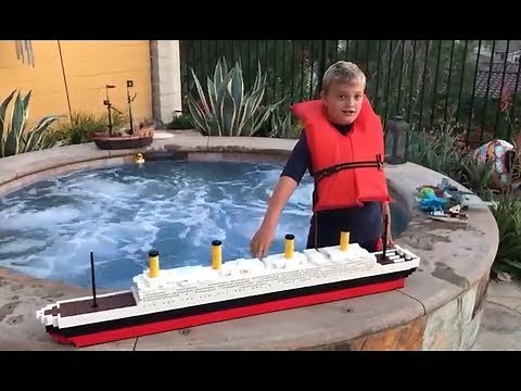 Larry Life launches his HUGE 5 FOOT MONSTER LEGO TITANIC!