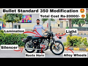 Bullet Standard 350 Modification 😱 Full Modified | *Worth Rs-20000/-* 😍 Awesome Look