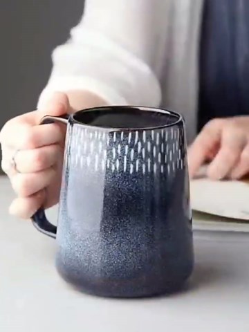 Large Ceramics Coffee Mugs,24 oz,Large Handle Design,Extra Large Tea and Coffee Cup for Office and Home，Microwave and Dishwasher Safe(Color:24 oz green)