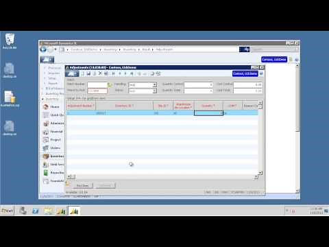 Inventory Adjustment - Dynamics SL 2011 SP2