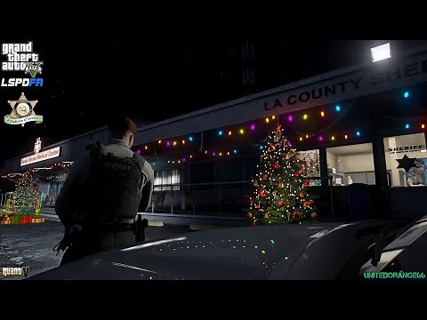 GTA V - LSPDFR 0.4.9🚔 - LSSD/LASD - Sheriff Night Patrol - Unmarked 2018 Charger - 4k
