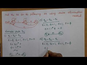 Theory of Computation: Conversion of DFA to RE- State Elimination Method- Example3
