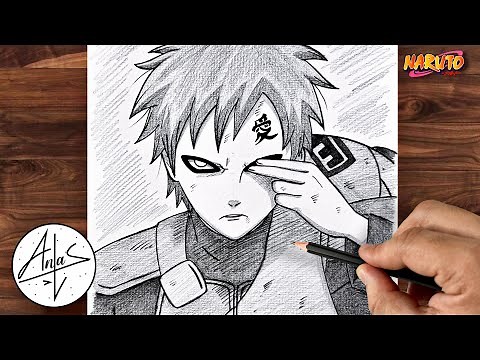 How To Draw GAARA From Naruto | Anime Sketch Tutorial (step by step)