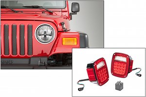 Quadratec  Gen II LED Headlights & LED Tail Light Kit for 97-06 Jeep Wrangler TJ