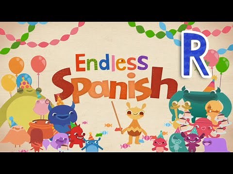 Endless Spanish Letter R - Sight Words: RECORTAR, REINA, REÍR, ROJO | Originator Games