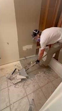 Guest Bathroom Demo (Part 3) 🔨 | Tile Floor Removal Complete