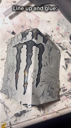 Monster mask (pause if its too fast :b) #monsterenergy #diy #mask