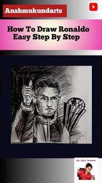 How To Draw Ronaldo Step By Step Easy || Ronaldo Kaise Draw Kare 😎#shorts #ytshort