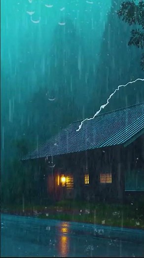 Rain Sounds for Sleeping - Deep Relaxation & Fall Asleep with Heavy Rain & Thunder at Night